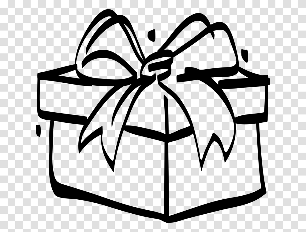 Christmas Gifts With Bow Gift Clipart Black And White, Gray, World Of Warcraft Transparent Png