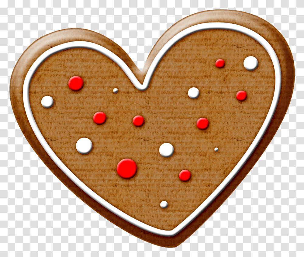 Christmas Gingerbread Heart Cookie Clip Art Heart Shaped Cookie Clipart, Food, Biscuit, Necklace, Jewelry Transparent Png