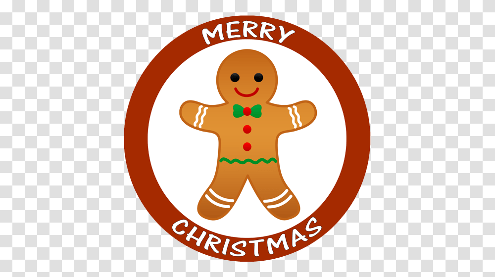 Christmas Gingerbread Man Round Christmas Cake Topper, Cookie, Food, Biscuit Transparent Png