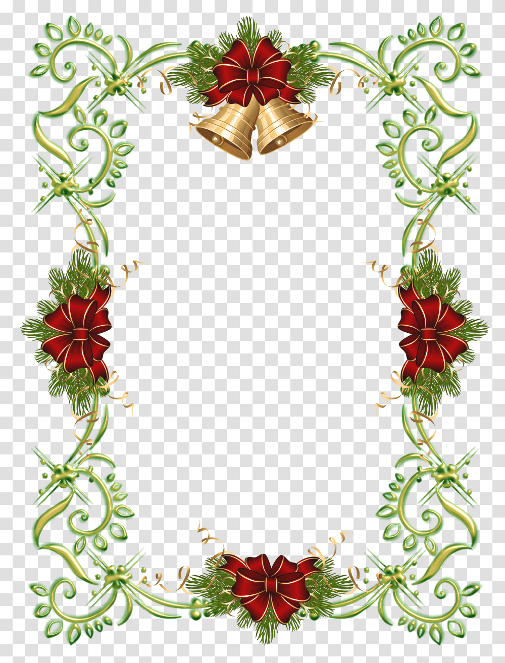Christmas Gold Photo Frame With Christmas Gallery Transparent Png