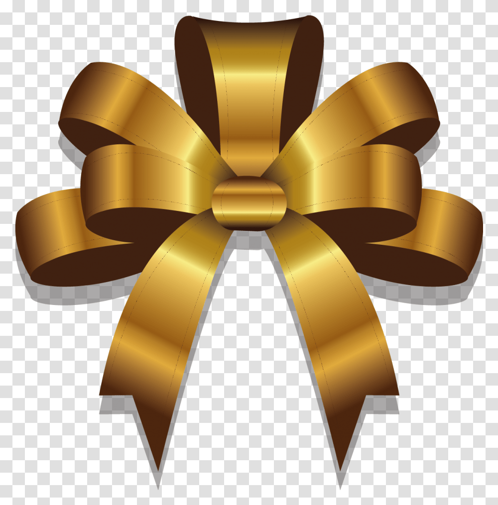 Christmas Gold Ribbon Vector Images Golden Ribbon Vector, Text, Bronze, Trophy Transparent Png