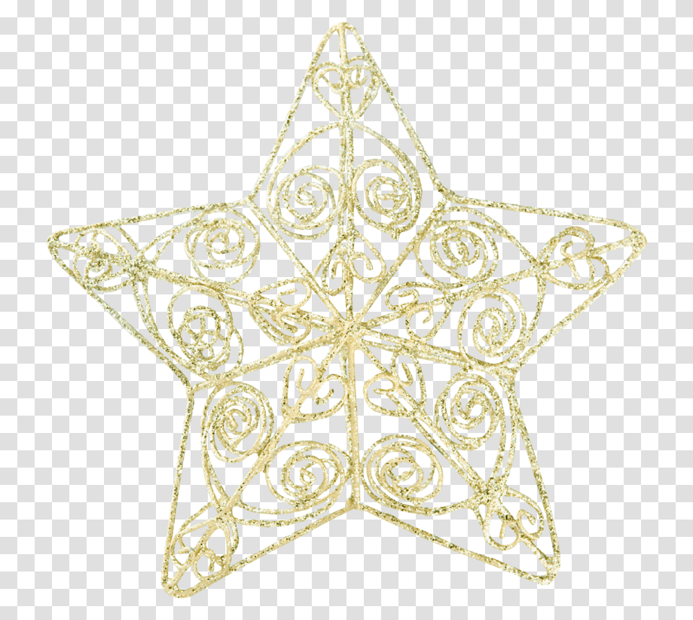 Christmas Gold Star Drawing, Cross, Star Symbol Transparent Png