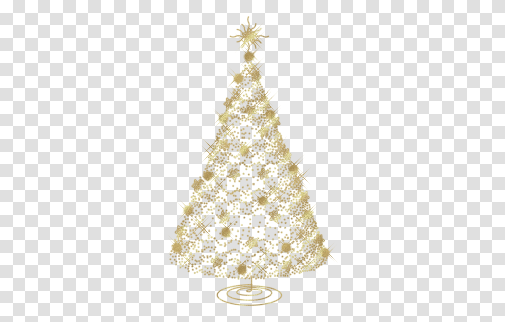 Christmas Gold Tree Clipart Background Gold Christmas Tree Clipart, Ornament, Plant Transparent Png