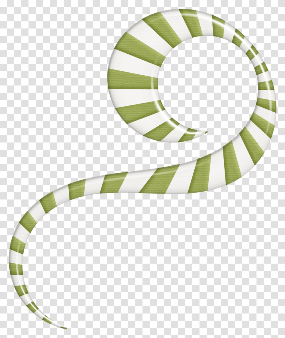 Christmas Green Candy Cane Swirl Clip Art, Animal, Tape, Sea Snake, Sea Life Transparent Png