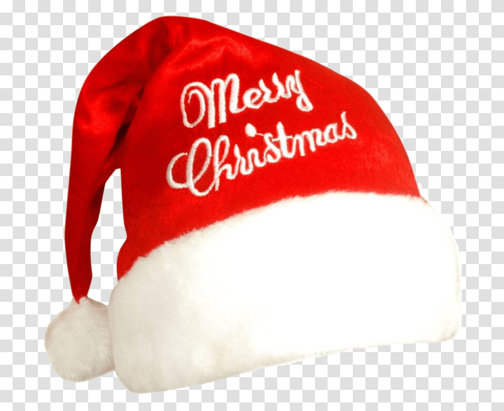 Christmas Hat Background Christmas Santa Claus Cap, Apparel, Baseball Cap, Beanie Transparent Png