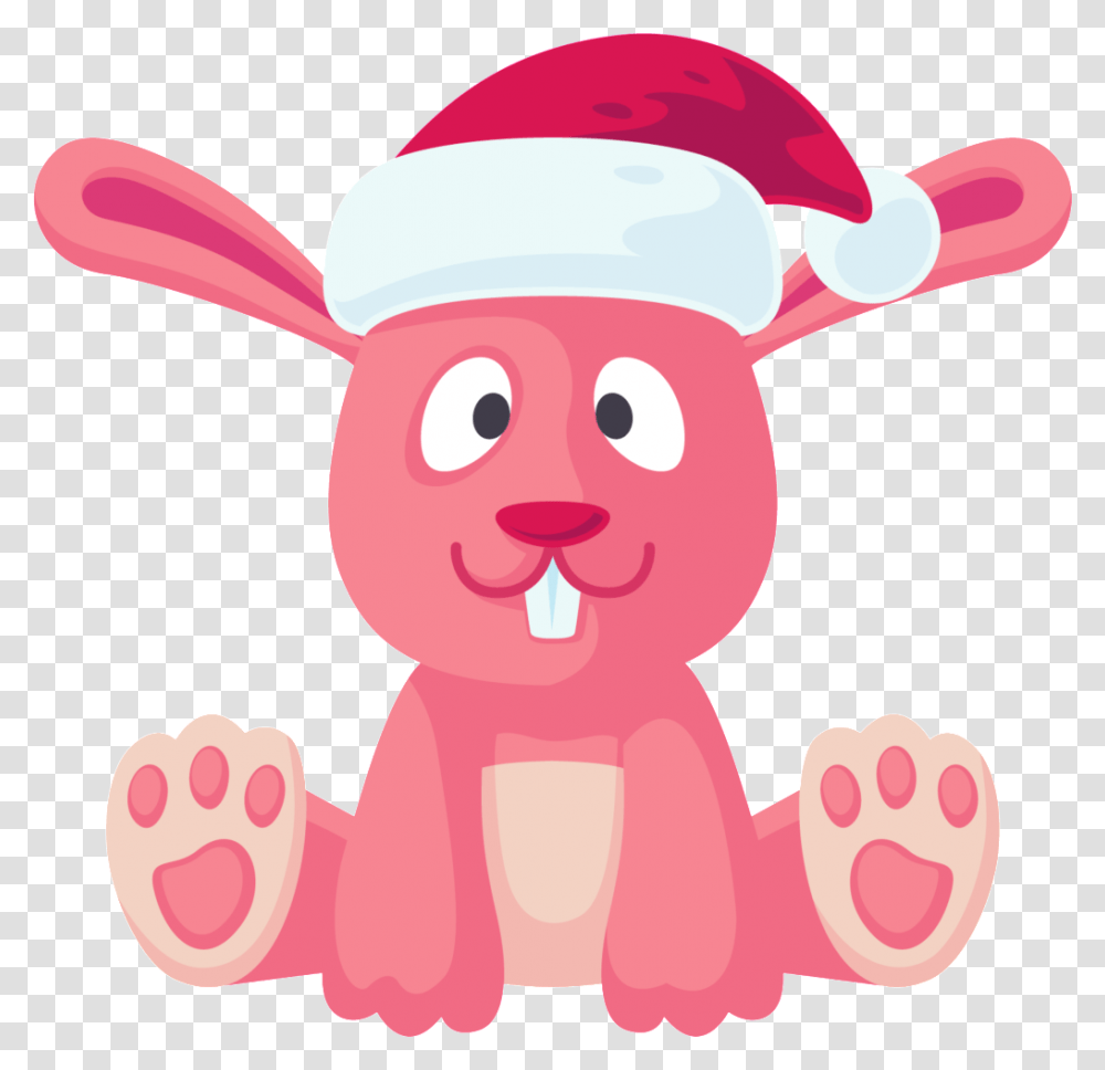 Christmas Hat Bunny Free Download Vector, Toy, Plush, Rattle, Animal Transparent Png