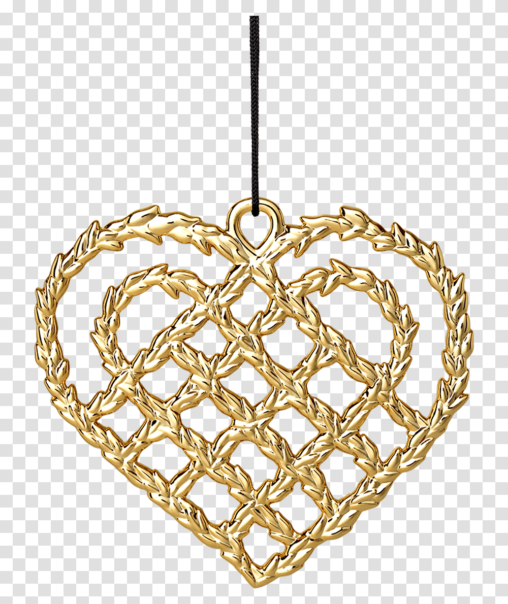 Christmas Heart H10 8 Gold Plated Karen Blixen Karen Blixen Julepynt, Pendant, Chandelier, Lamp Transparent Png