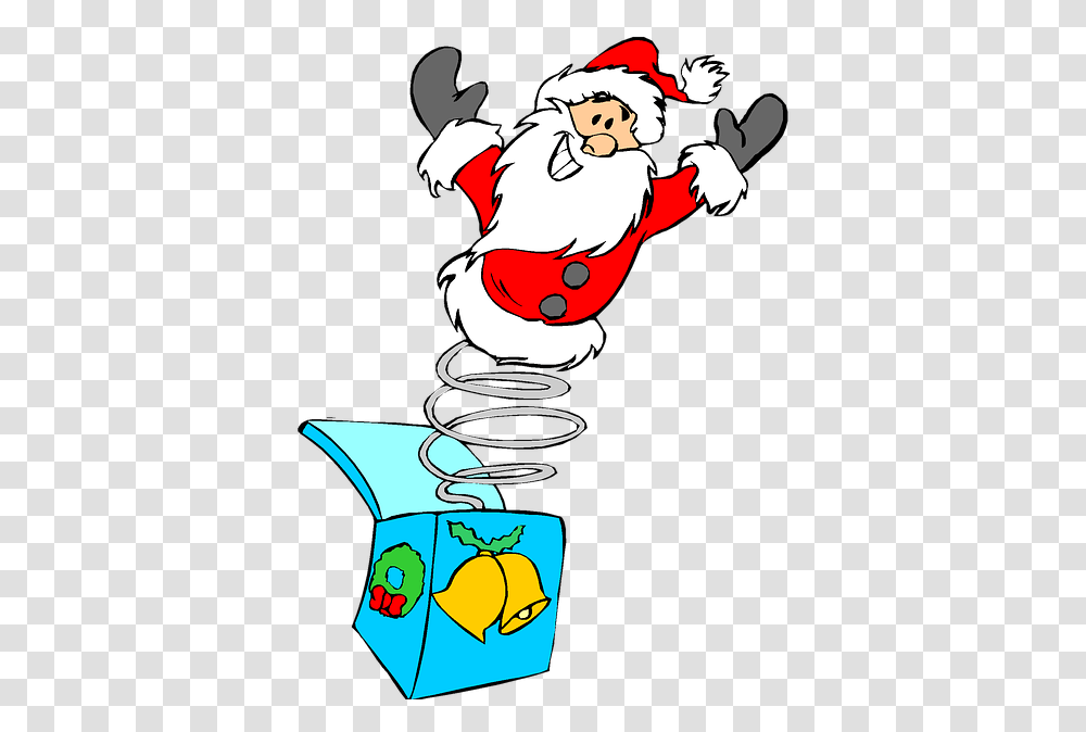 Christmas Holiday Clip Art Jack In The Box Santa Clipart Jack In The Box, Suspension, Spiral, Coil Transparent Png