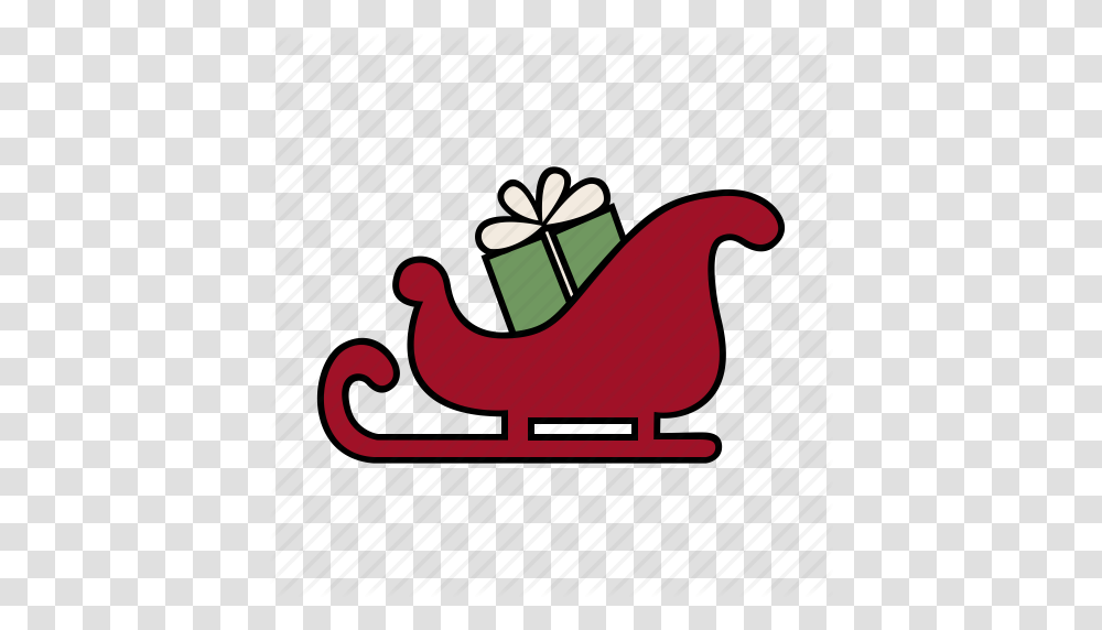Christmas Holiday Ride Santa Sleigh Transport Xmas Icon, Animal Transparent Png