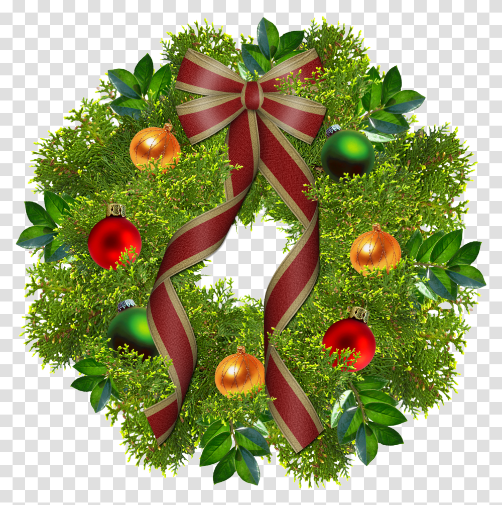 Christmas, Holiday, Wreath, Ornament Transparent Png