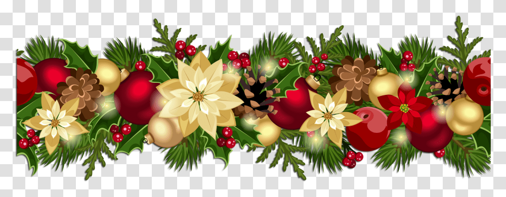Christmas Holly Border, Floral Design, Pattern Transparent Png
