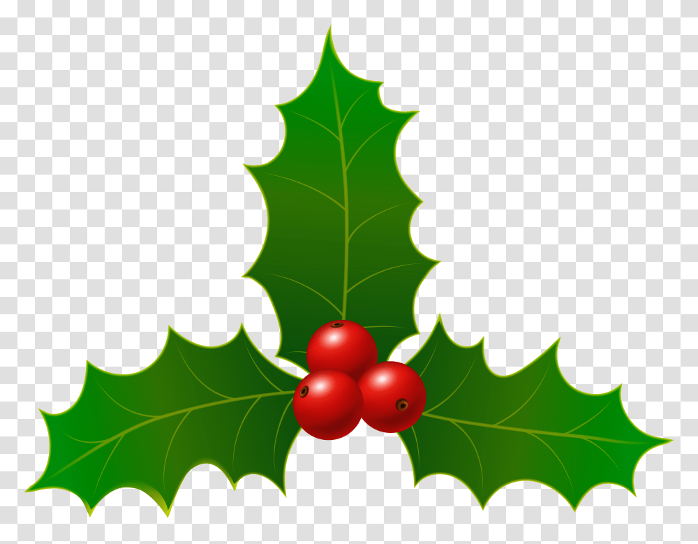 Christmas Holly Clip Art, Leaf, Plant, Fruit, Food Transparent Png