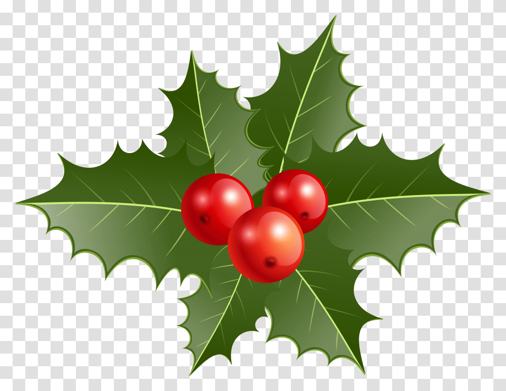 Christmas Holly Clip Art, Leaf, Plant, Fruit, Food Transparent Png