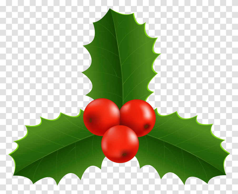 Christmas Holly Clip Art, Plant, Fruit, Food, Cherry Transparent Png