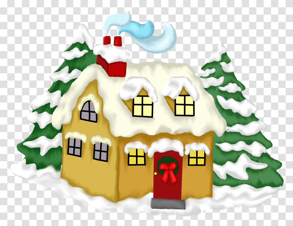 Christmas House, Birthday Cake, Dessert, Food, Plant Transparent Png