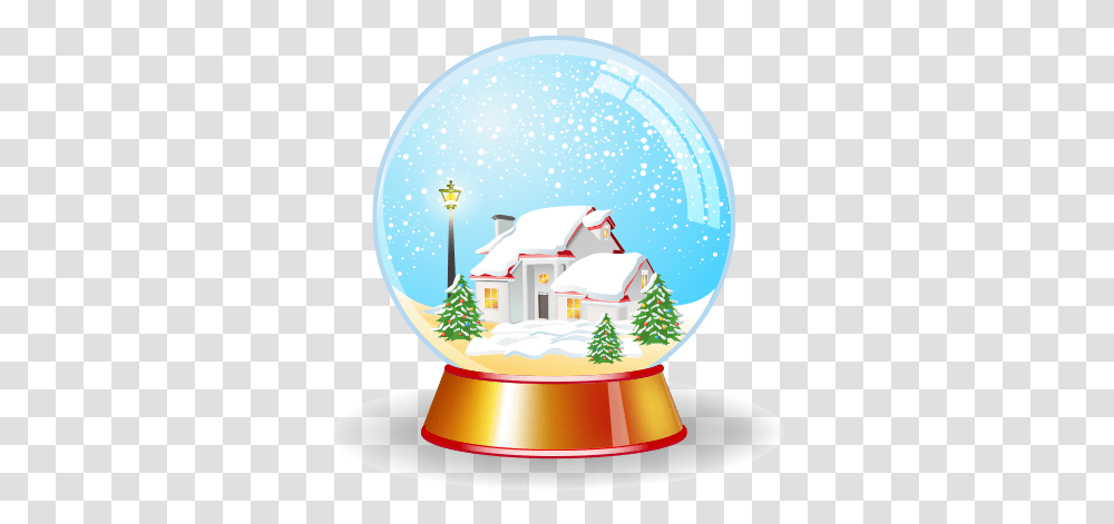 Christmas House In Magic Crystal Globe Vector Illustrations Illustration, Lamp, Nature, Outdoors, Sphere Transparent Png
