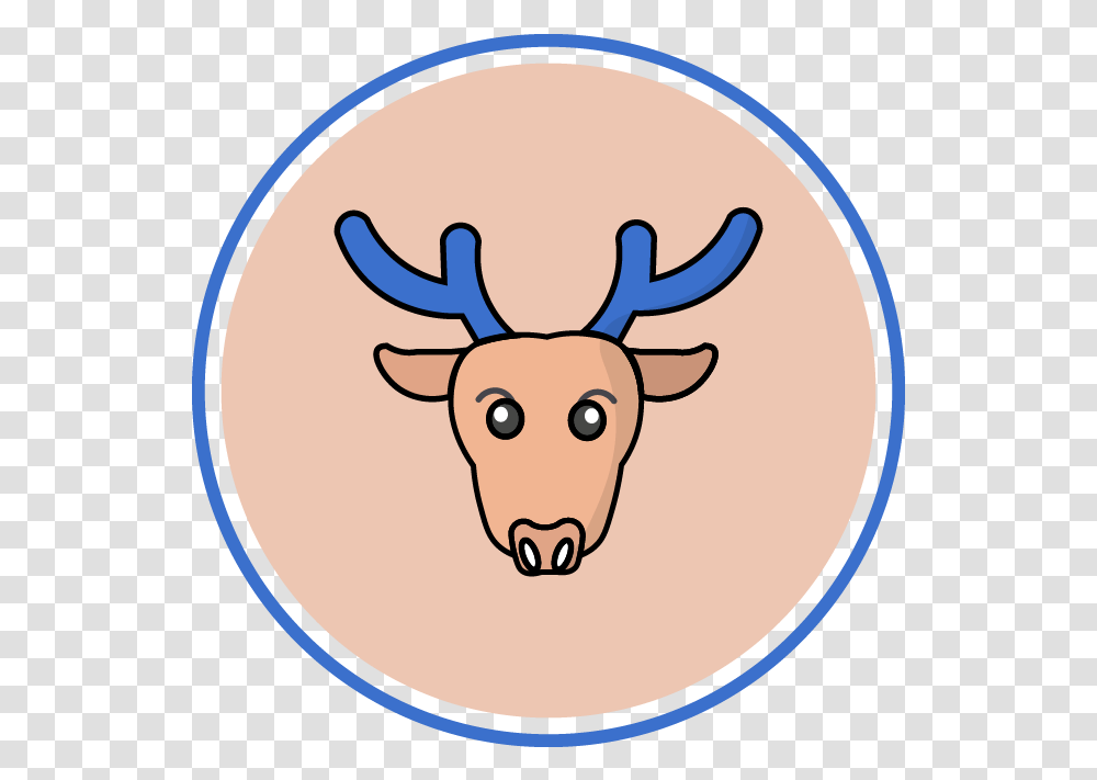 Christmas Icon Deer Blue Pink Language, Wildlife, Mammal, Animal, Elk Transparent Png
