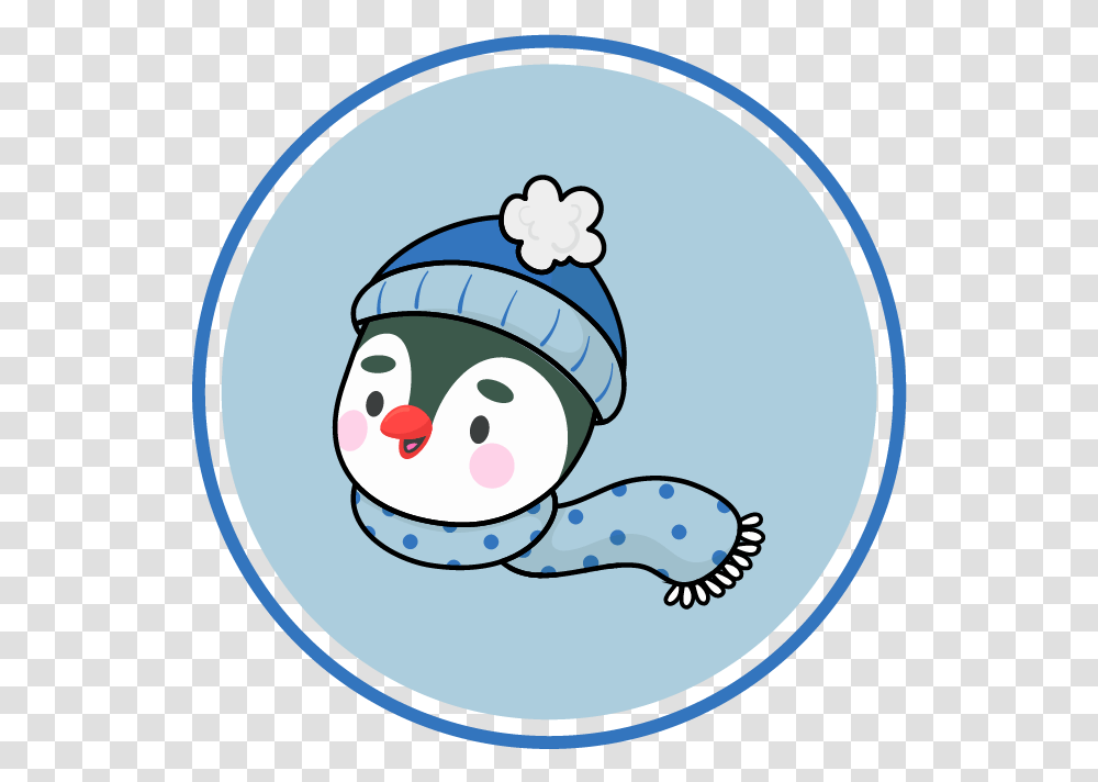 Christmas Icon Penguin Scarf Blue Red Graphic By Fictional Character, Nature, Outdoors, Snow, Snowman Transparent Png