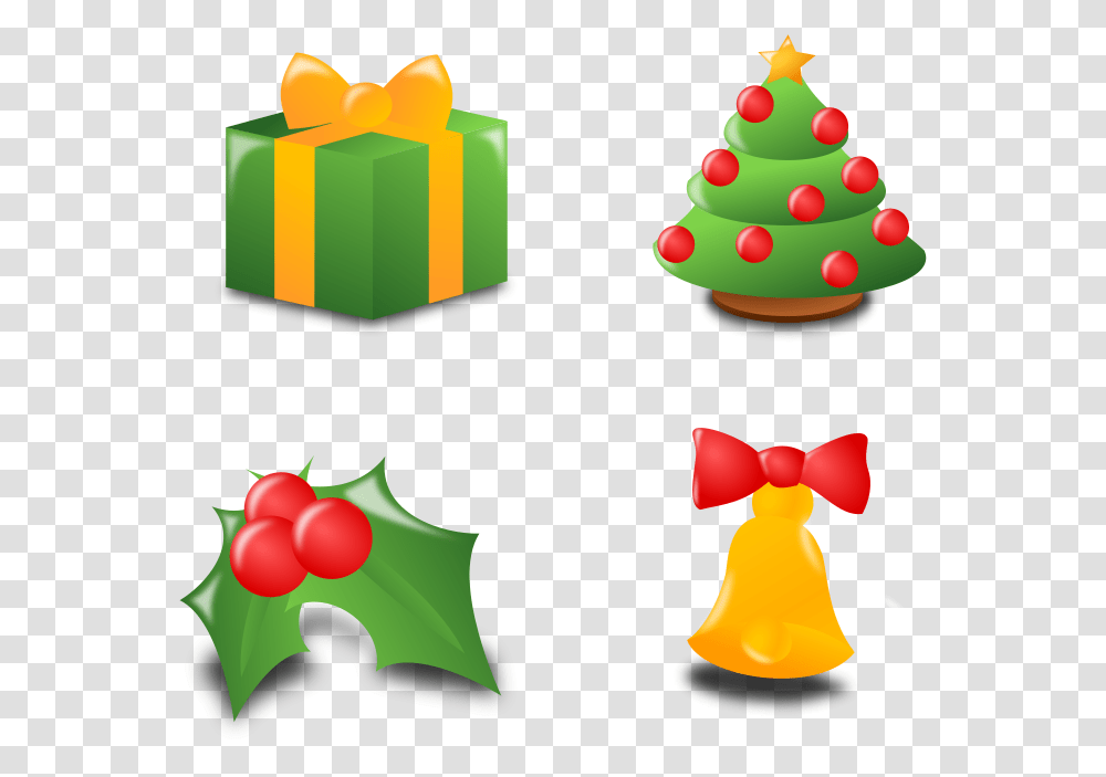 Christmas Icon Set Collection Christmas Gift Clipart, Tree, Plant, Ornament Transparent Png