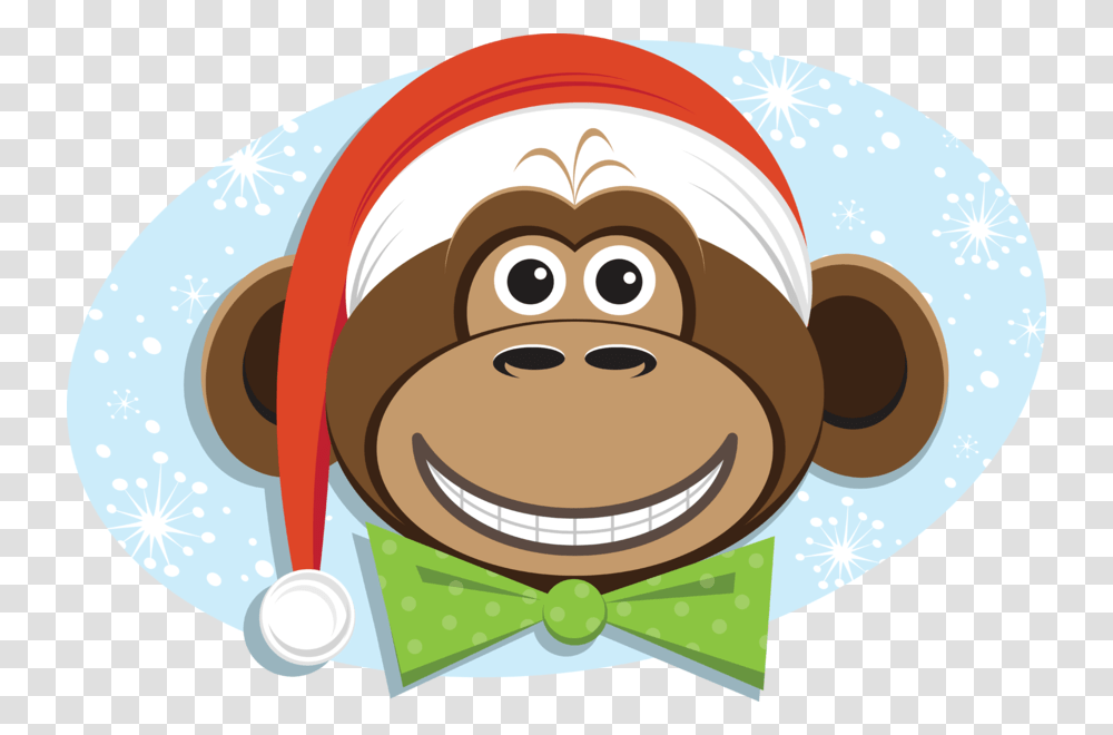 Christmas In July Santa Monkey, Head, Animal, Plant, Mammal Transparent Png