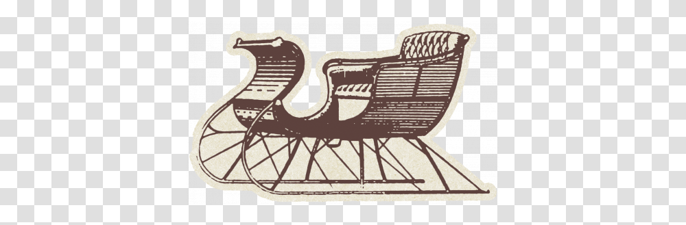 Christmas In July Santa Sleigh Graphic By Sheila Reid North Pole Sleigh Company, Vehicle, Transportation, Furniture, Text Transparent Png