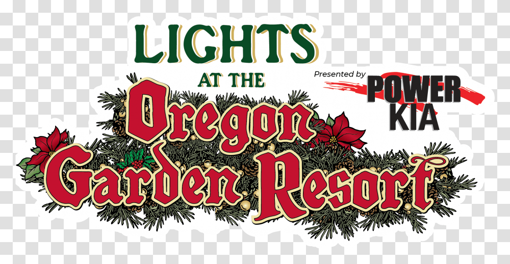 Christmas In The Garden Event Silverton Oregon Oregon Garden Lights, Advertisement, Poster, Vegetation, Plant Transparent Png