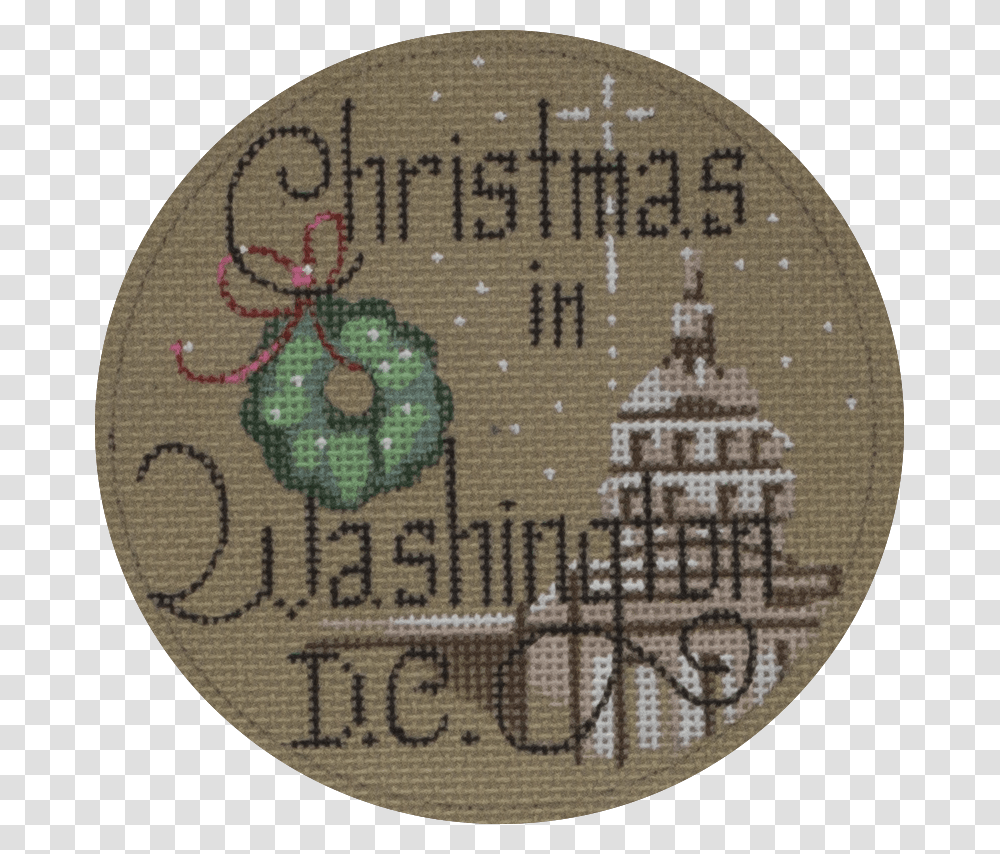 Christmas In Washington Dc Cross Stitch, Embroidery, Pattern, Rug, Applique Transparent Png
