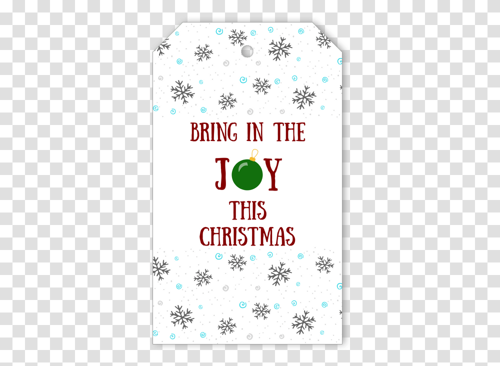 Christmas Joy Gift Tag Illustration, Advertisement, Poster, Floral Design, Pattern Transparent Png