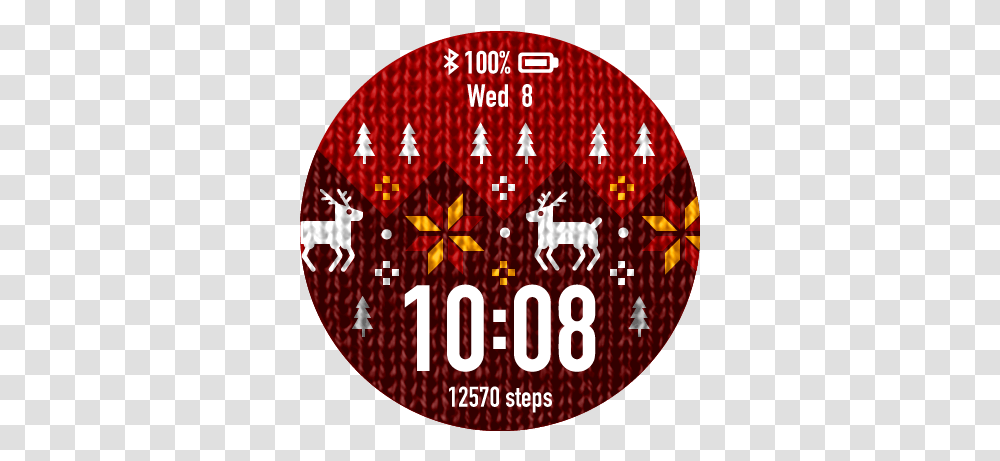 Christmas Jumper Garmin Christmas Watch Face, Label, Text, Logo, Symbol Transparent Png