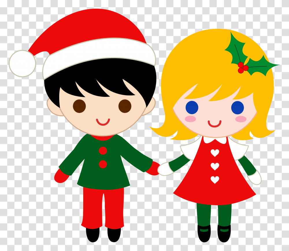 Christmas Kid Couple Hand Clipart Boy And Girl Holding Hands Clipart, Graphics, Face, Food, Photography Transparent Png