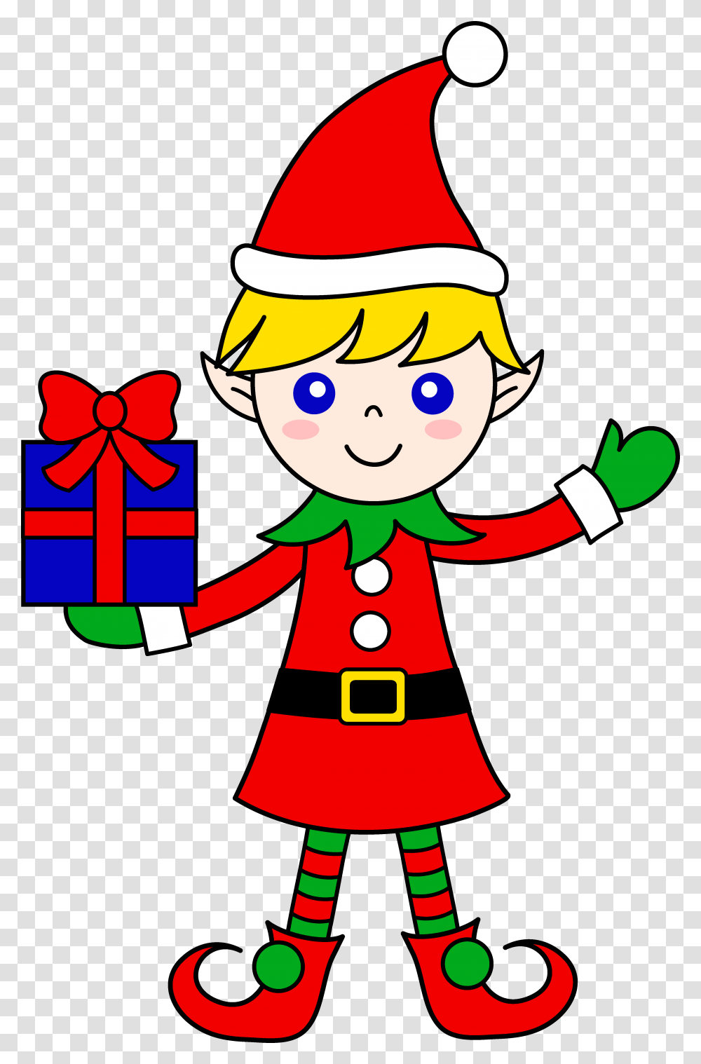 Christmas Kids Vector, Elf, Gift Transparent Png