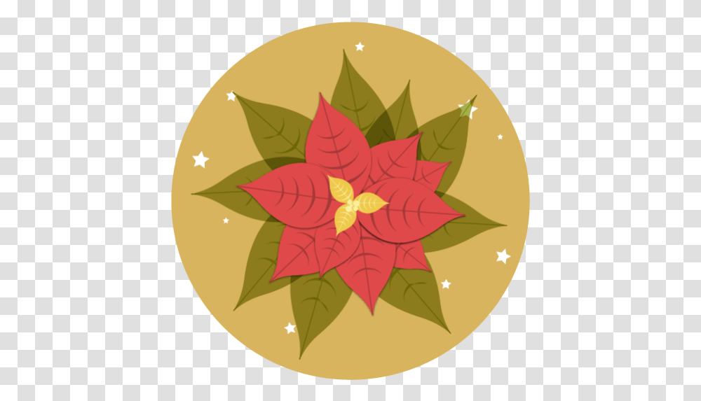Christmas Leaves Flowers Free Icon Of Poinsettia, Leaf, Plant, Painting, Art Transparent Png