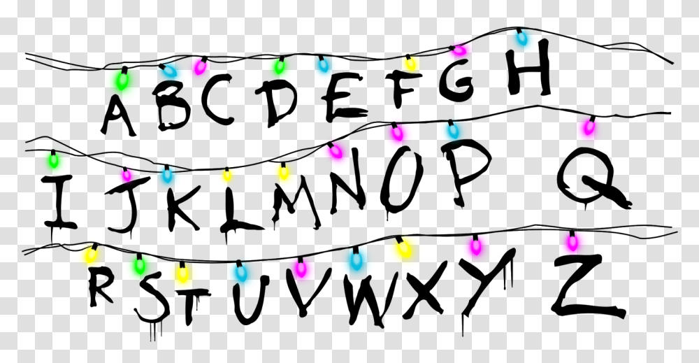 Christmas Lights Clipart Stranger Things Free Clip Art Calligraphy, Confetti, Paper, Symbol, Petal Transparent Png