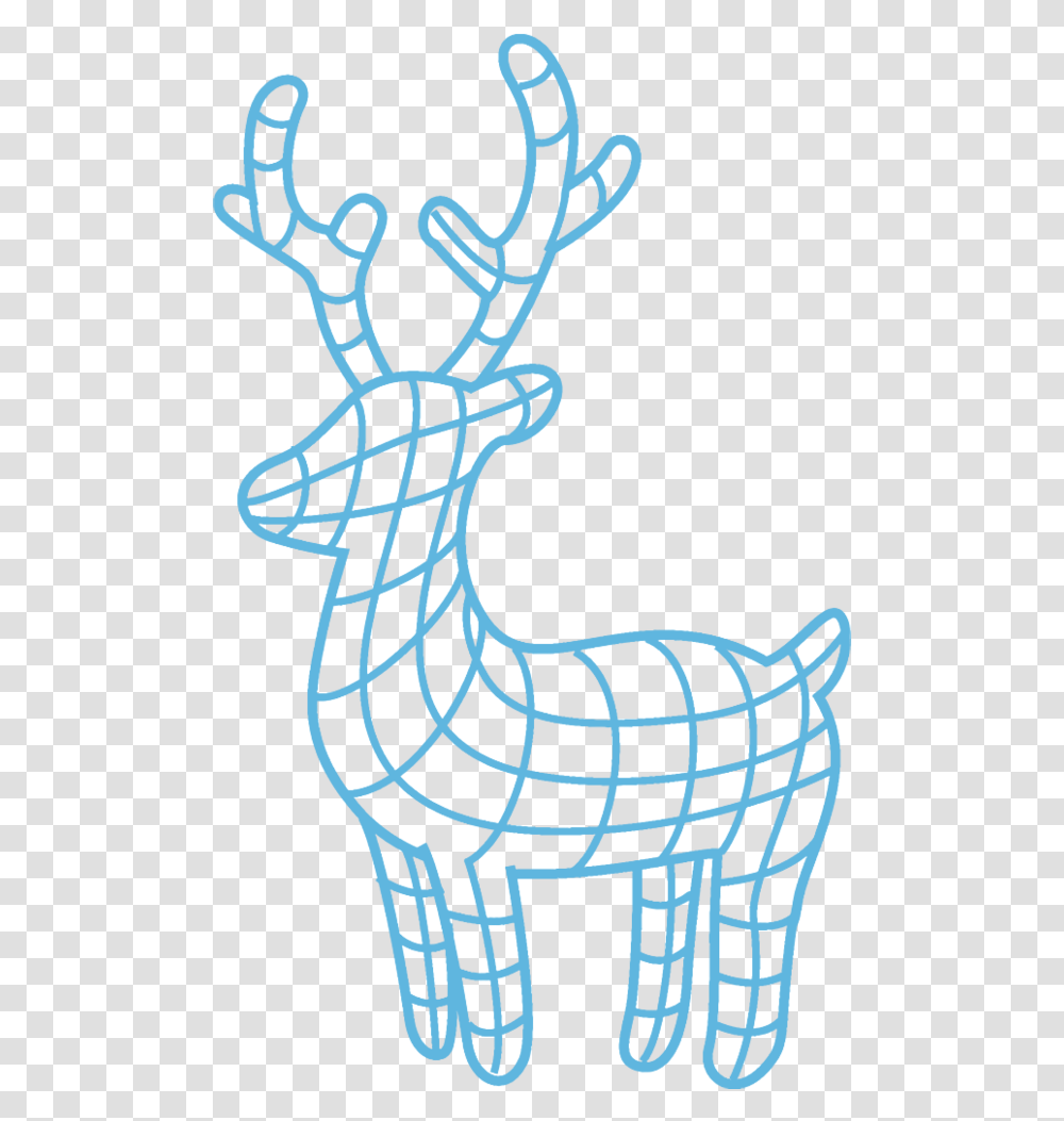 Christmas Line Art Design For Reindeer Clip Art, Animal, Label, Text, Dragon Transparent Png