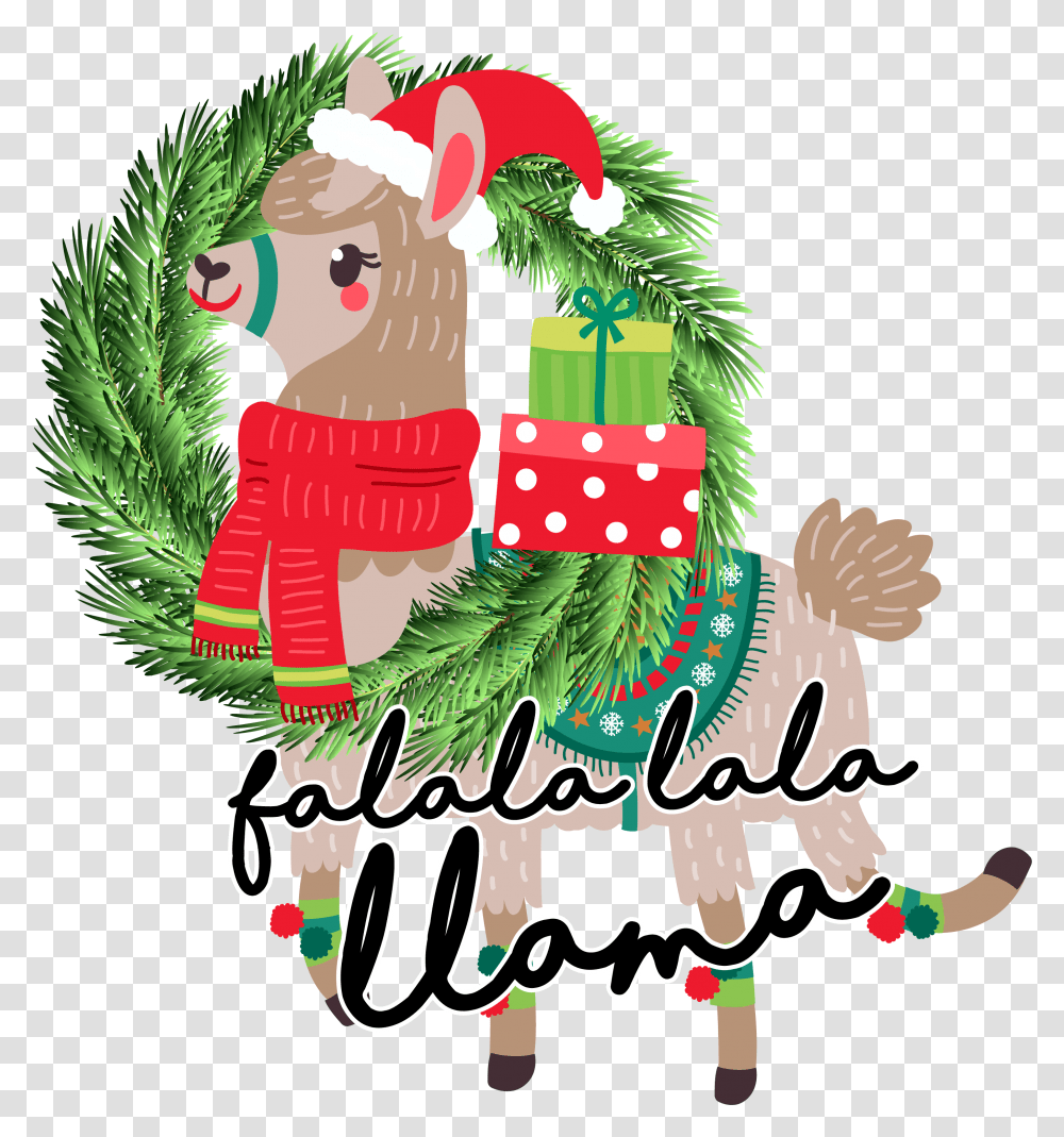 Christmas Llama Clipart For Holiday, Elf, Graphics, Poster, Advertisement Transparent Png