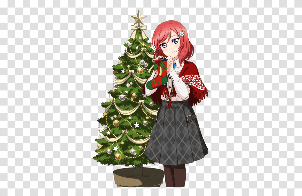 Christmas Maki Nishikino Icon Image Love Live Christmas Render, Tree, Plant, Christmas Tree, Ornament Transparent Png