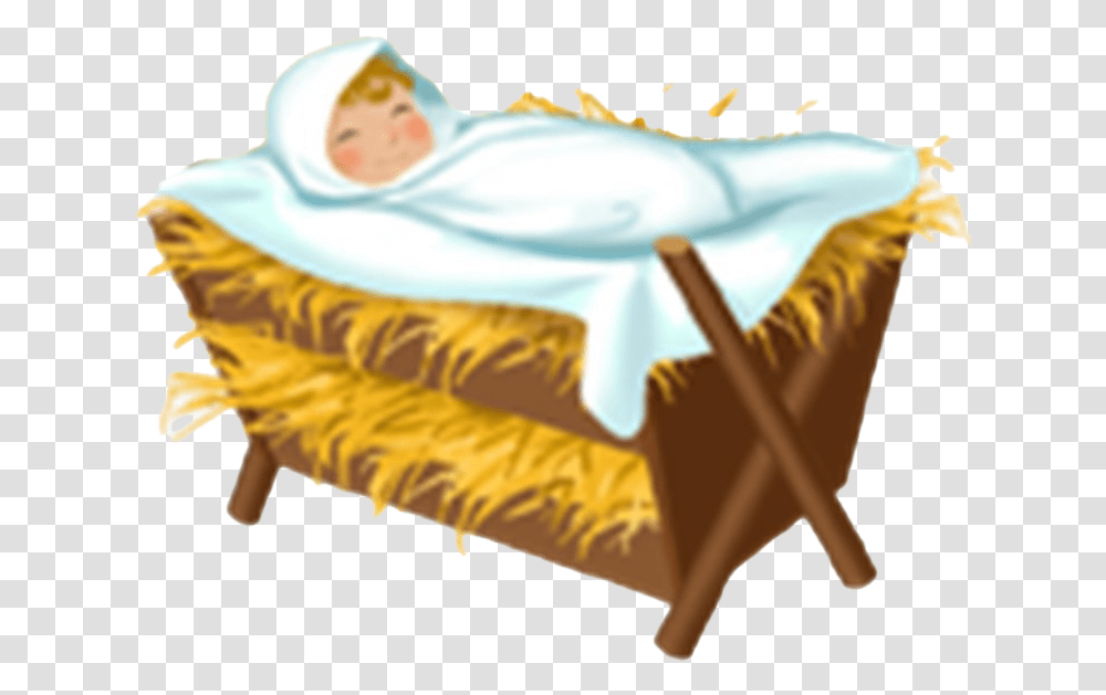 Christmas Manger File Baby Jesus In Manger, Furniture, Chair, Cradle, Person Transparent Png