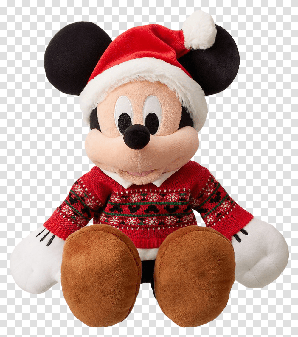 Christmas Mickey Mouse Hat Download Image Real Mickey Mouse Peluche Natale 2018 Disney Store, Plush, Toy, Doll, Elf Transparent Png