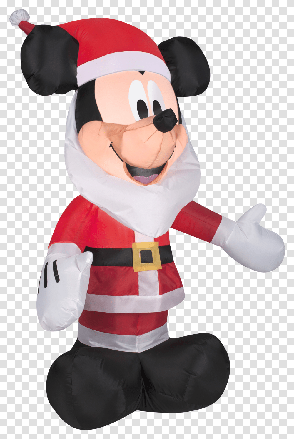 Christmas Mickey Mouse Images Inflatable Mickey Santa, Person, Human, Mascot, Fireman Transparent Png