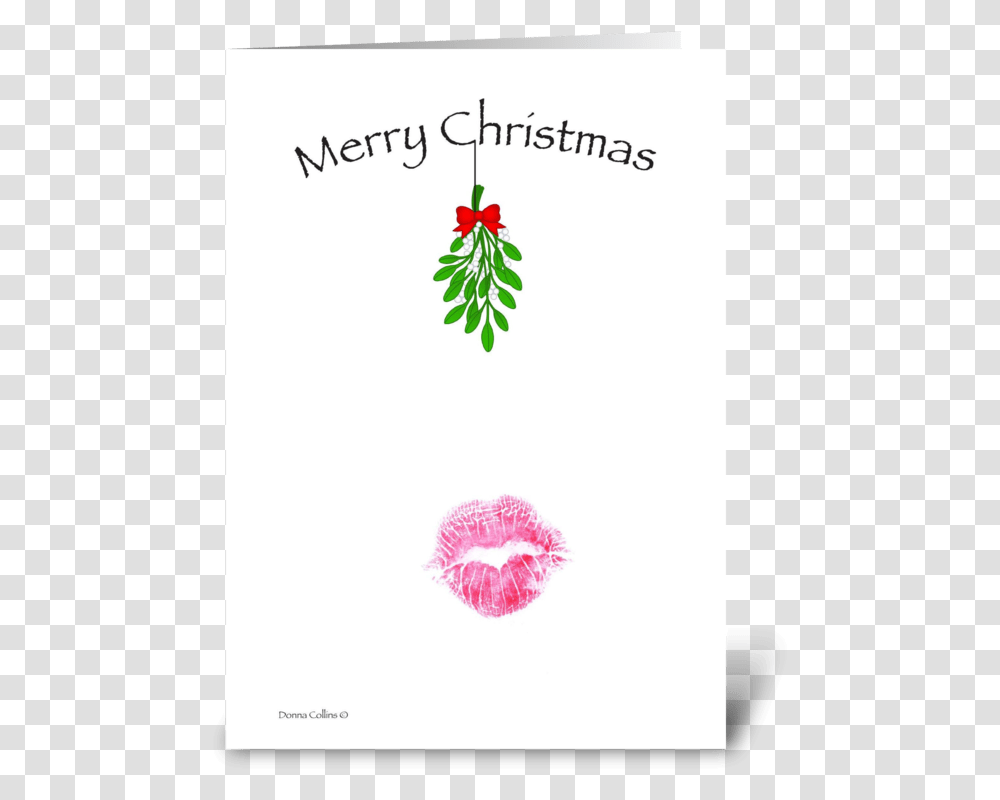 Christmas Mistletoe Kiss Greeting Card Illustration, Plant, Potted Plant Transparent Png