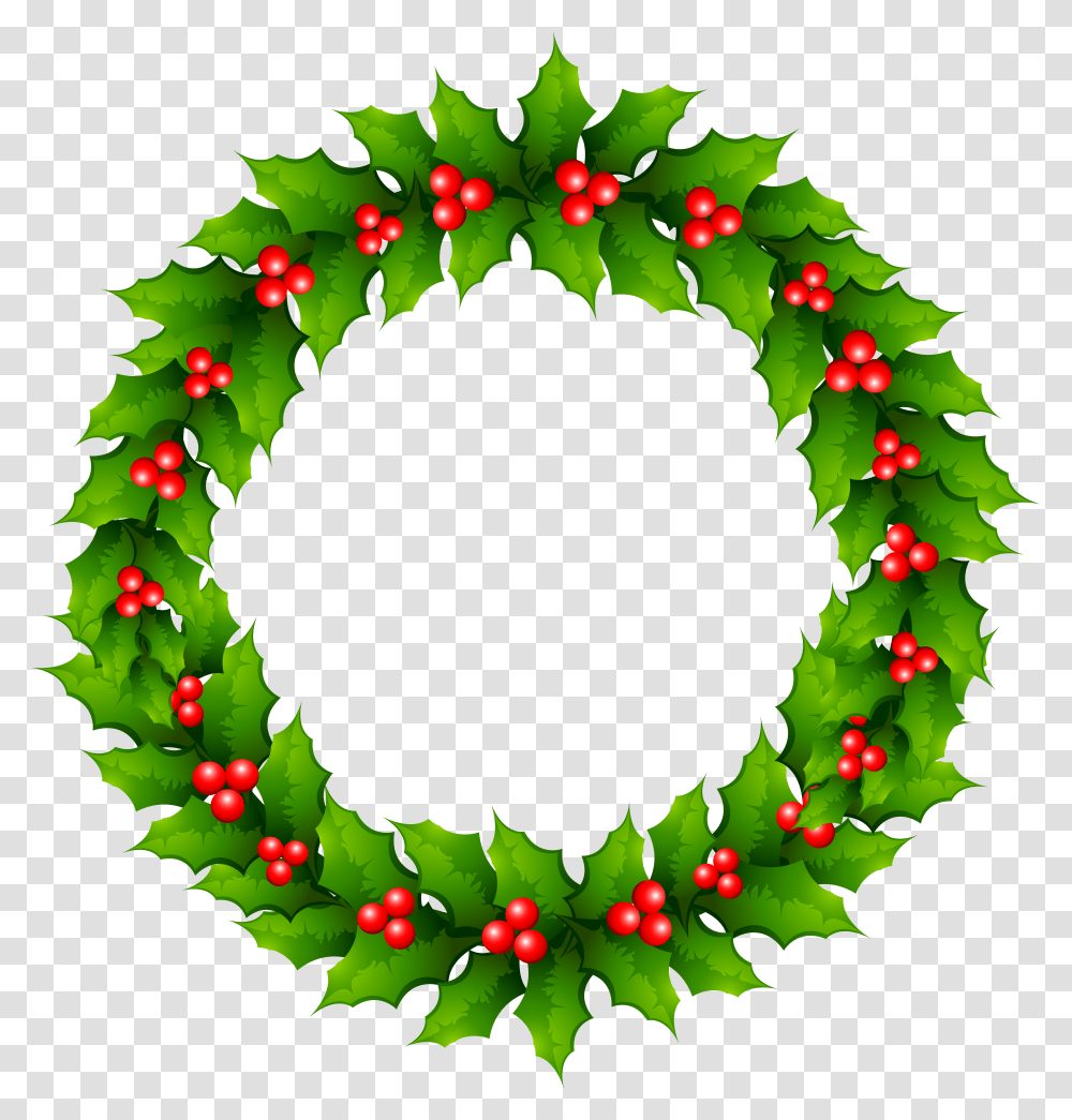 Christmas Mistletoe Wreath Clipart Image Christmas Mistletoe Circle Transparent Png