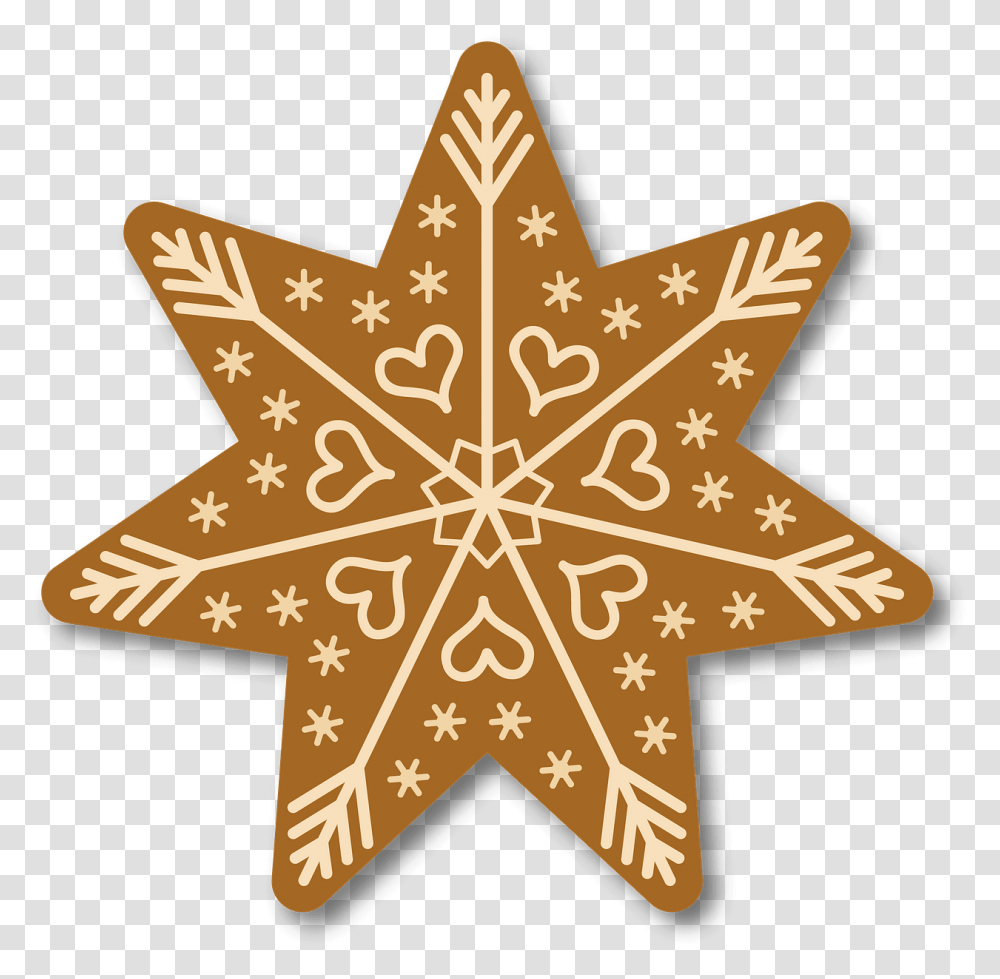 Christmas Motif, Cookie, Food, Biscuit, Cross Transparent Png