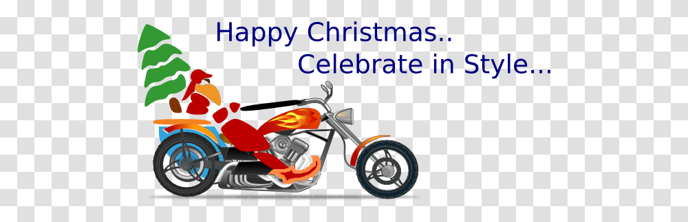 Christmas Motorcycle Clip Art Vector Clip Art Motorcycle Art Clip, Vehicle, Transportation, Machine, Spoke Transparent Png