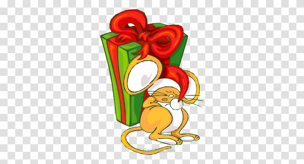 Christmas Mouse Asleep Royalty Free Vector Clip Art Illustration, Drawing, Doodle, Modern Art Transparent Png