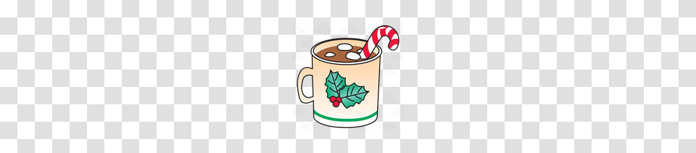 Christmas Mug With Hot Chocolate Marshmallows And A Candy, Dessert, Food, Cream, Creme Transparent Png
