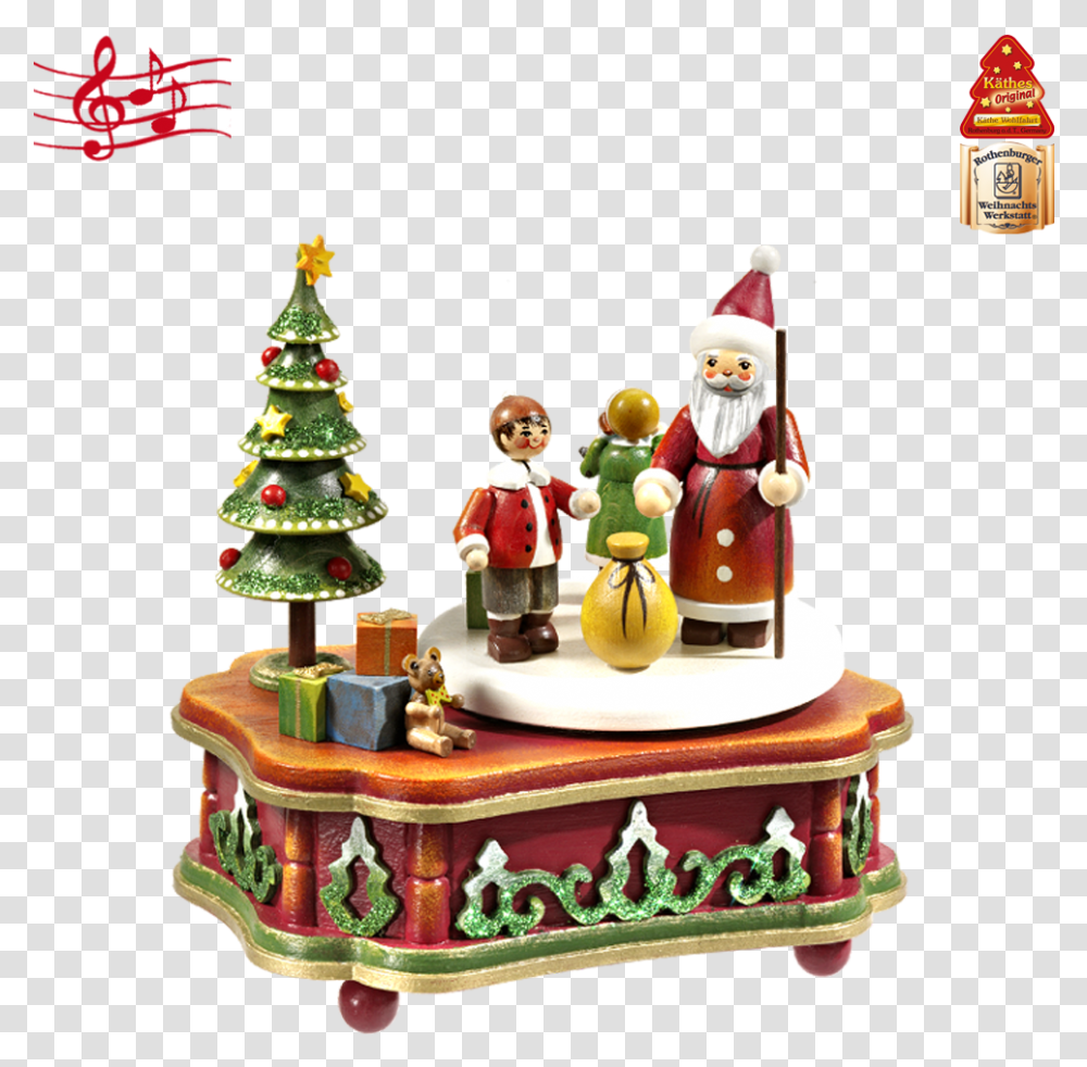 Christmas Music Cartoon, Figurine, Tree, Plant, Birthday Cake Transparent Png