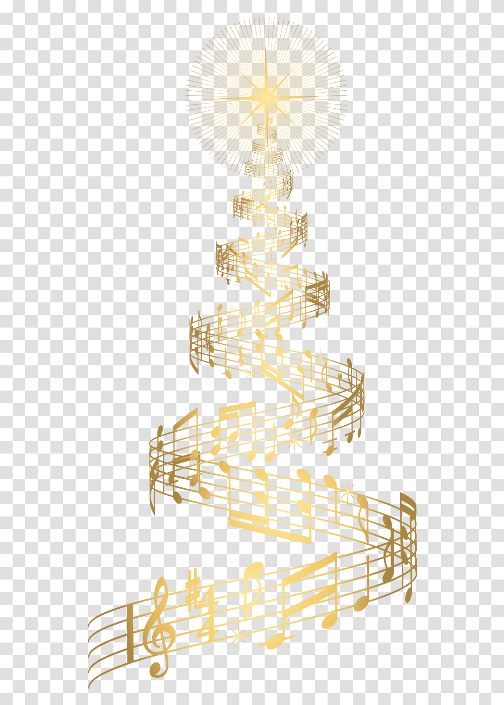 Christmas Music Notes Christmas Tree Music Notes, Chandelier, Lamp Transparent Png