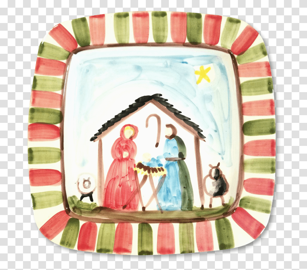 Christmas Nativity Picture Frame, Dish, Meal, Food, Platter Transparent Png