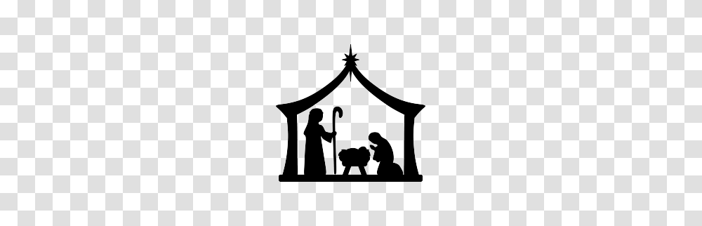 Christmas Nativity Scene Clipart Free Clipart, Silhouette, Person, Human, Stencil Transparent Png