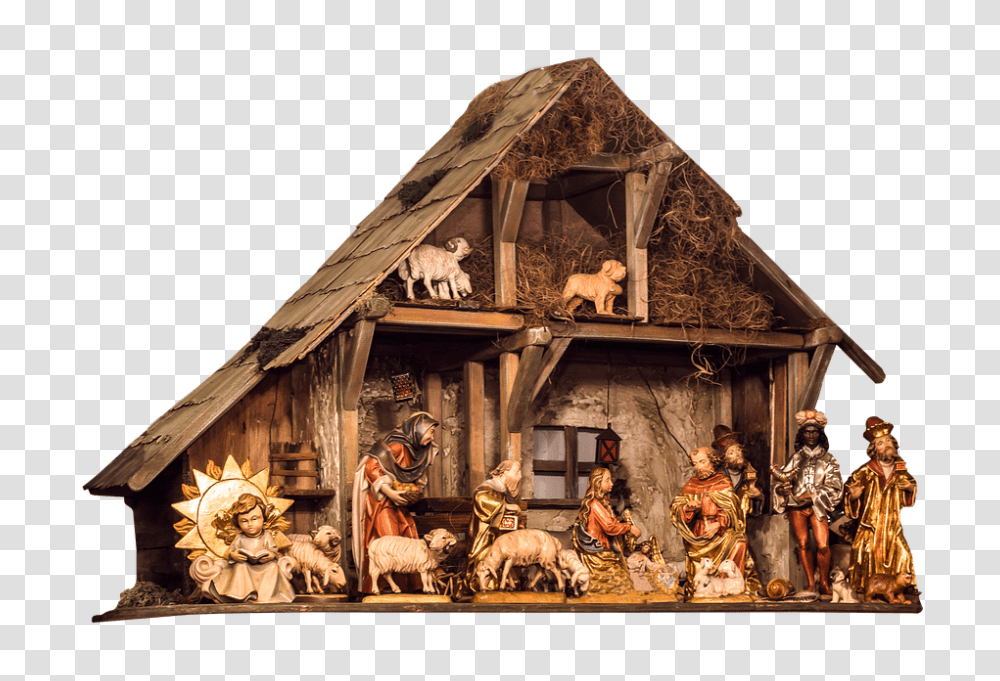 Christmas Nativity Scene Nativity On Background, Nature, Building, Outdoors, Housing Transparent Png